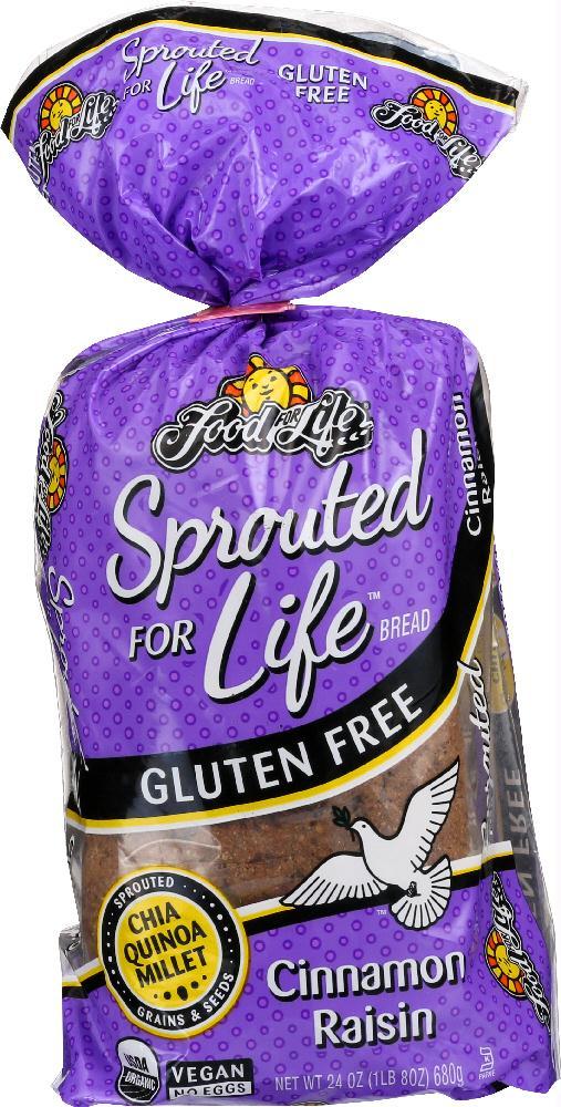 Food For Life: Sprouted Grain Bread Gluten Free Cinnamon Raisin, 24 Oz