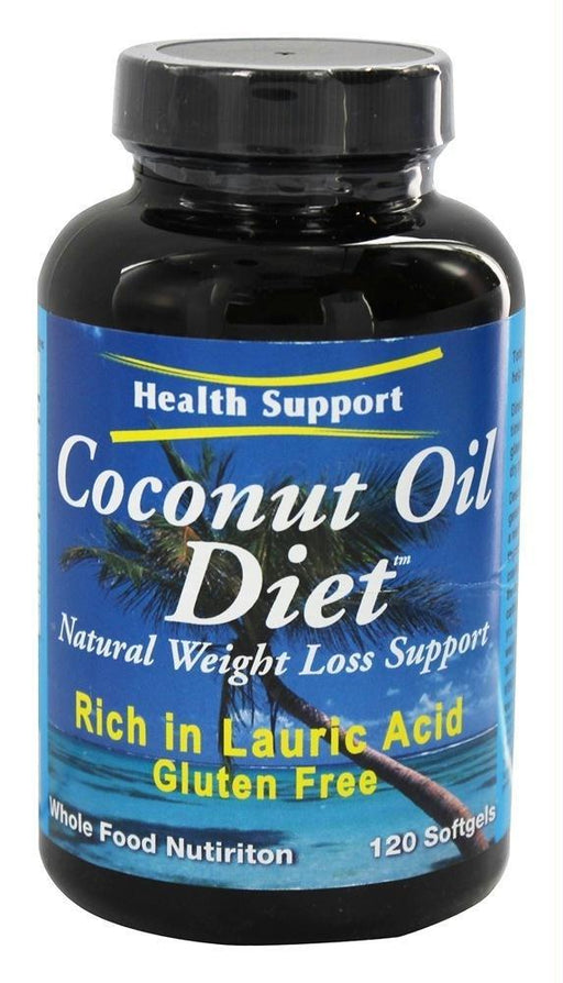 Health Support: Coconut Oil Diet Caps, 120 Softgel Capsules