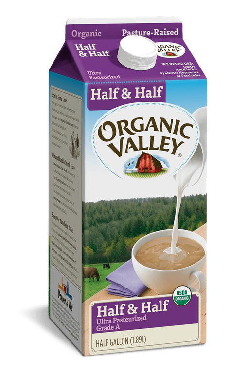 Organic Valley: Half & Half Uht Organic, 64 Oz