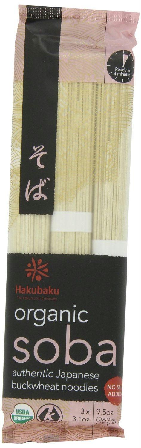 Hakubaku: Organic Soba Authentic Japanese Buckwheat Noodles, 9.5 Oz