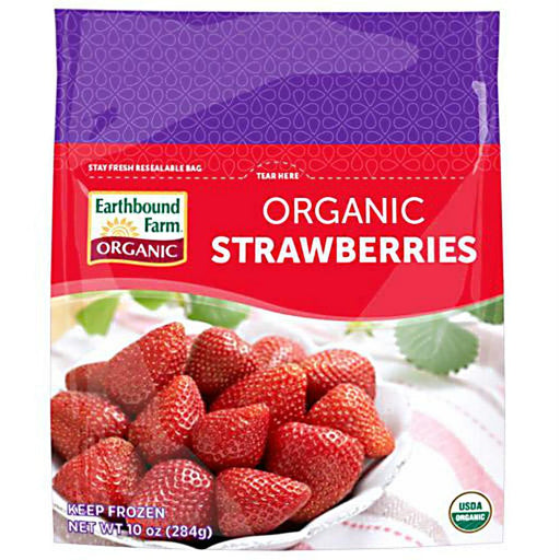 Earthbound Farm: Organic Frozen Strawberries Luscious Sweet & Flavorful, 10 Oz