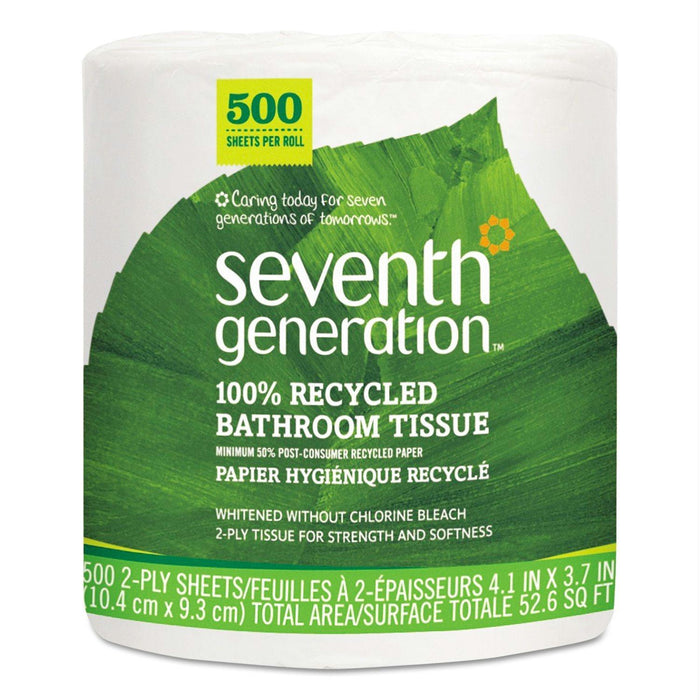 Seventh Generation: 100% Recycled Bathroom Tissue 2-ply Sheets, 1 Roll