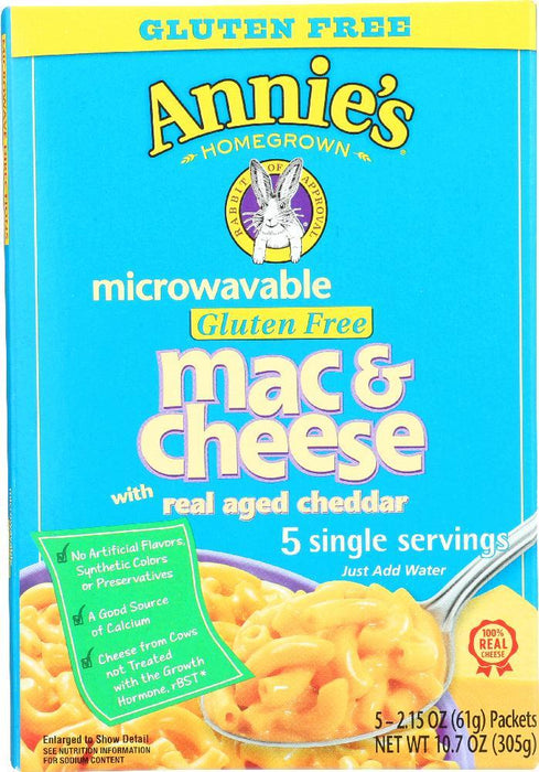 Annie's Homegrown: Microwavable Gluten Free Mac & Cheese, 10.7 Oz