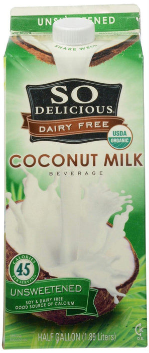 So Delicious: Organic Dairy Free Coconut Milk Beverage Unsweetened, 64 Oz