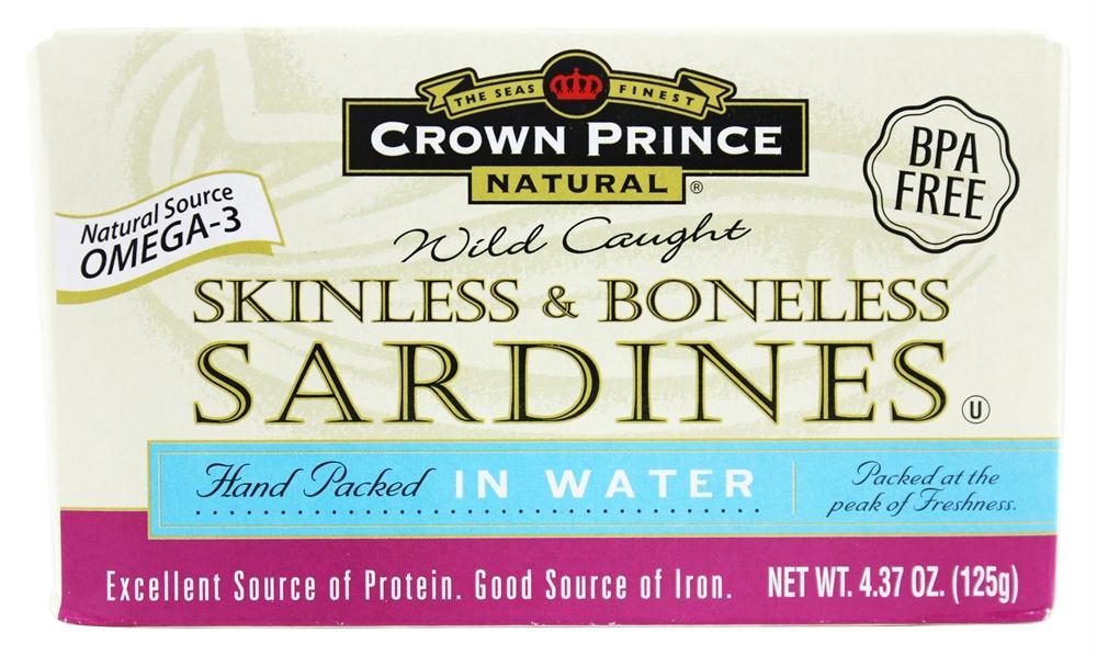 Crown Prince: Skinless & Boneless Sardines In Water, 4.37 Oz