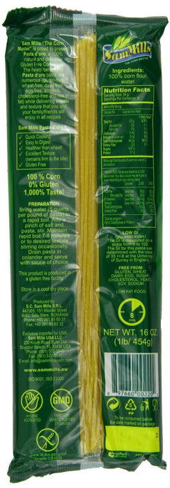 Sam Mills: Pasta D'oro 100% Corn Pasta Gluten Free Spaghetti, 16 Oz