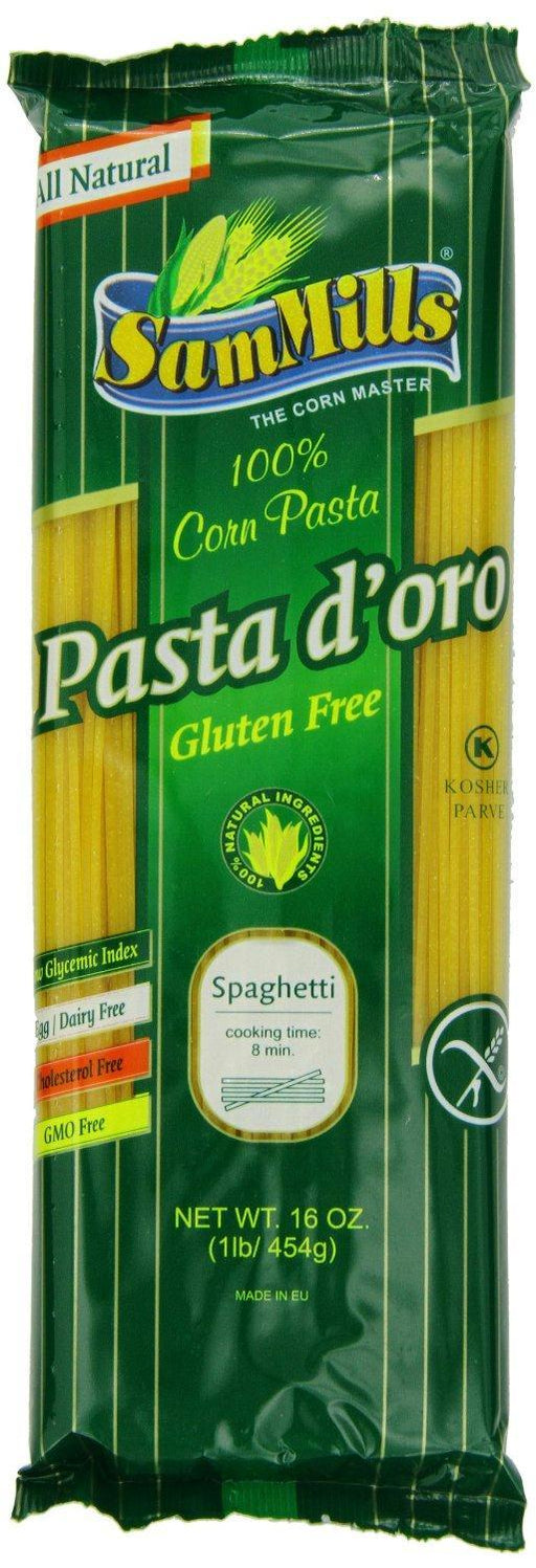 Sam Mills: Pasta D'oro 100% Corn Pasta Gluten Free Spaghetti, 16 Oz