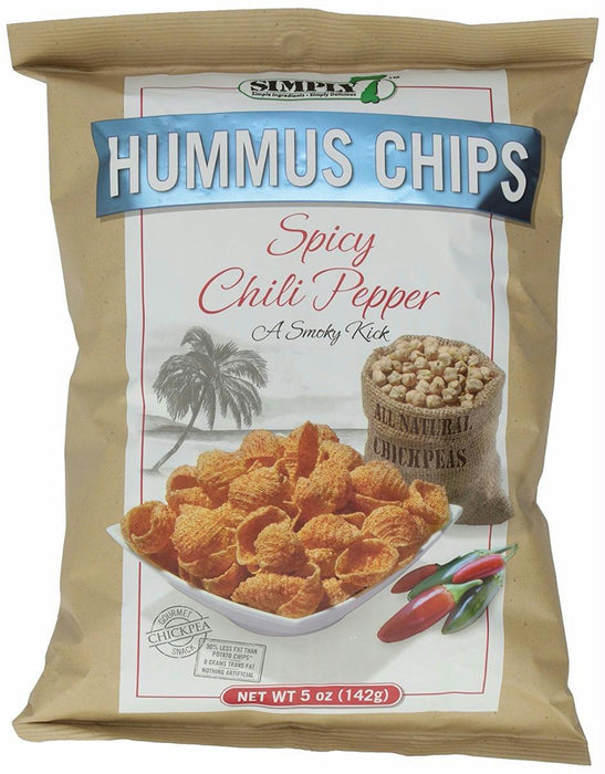 Simply 7: Hummus Chips Spicy Chili Pepper, 5 Oz