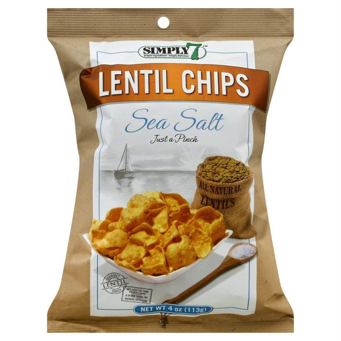 Simply 7: Lentil Chips Sea Salt Just A Pinch, 4 Oz