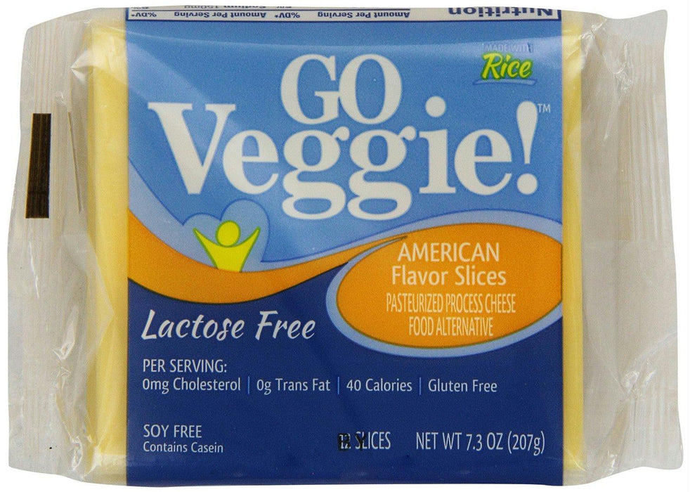 Go Veggie: Lactose Free Soy Free American Flavor Slices, 7.3 Oz