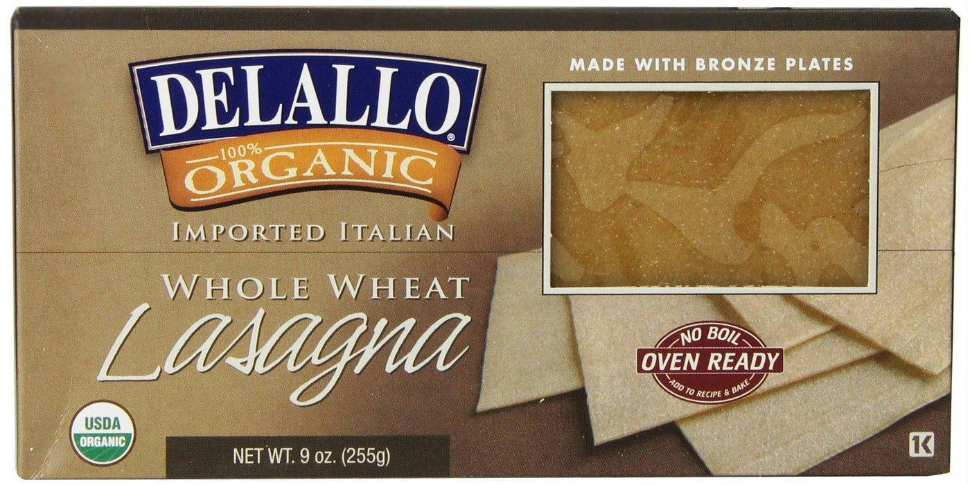 Delallo: Organic Whole Wheat Lasagna Oven Ready, 9 Oz