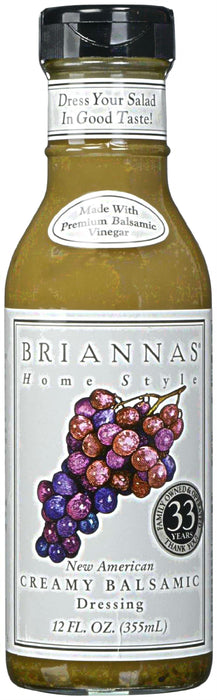 Briannas: New American Creamy Balsamic Vinaigrette Dressing, 12 Oz