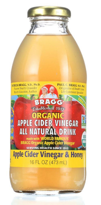 Bragg: Organic Apple Cider Vinegar And Honey All Natural Drink , 16 Oz