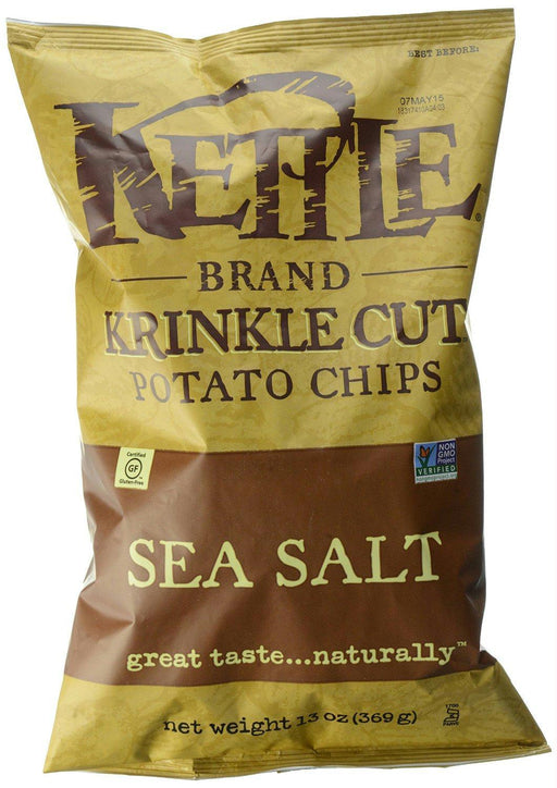 Kettle Brand: Krinkle Cut Potato Chips Sea Salt, 13 Oz