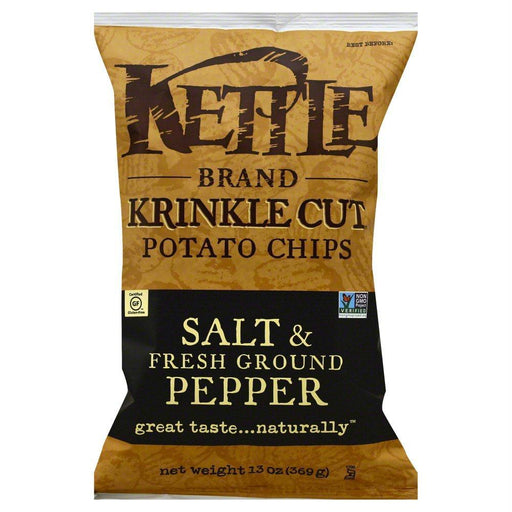 Kettle Brand: Krinkle Cut Potato Chips Salt & Fresh Ground Pepper, 13 Oz