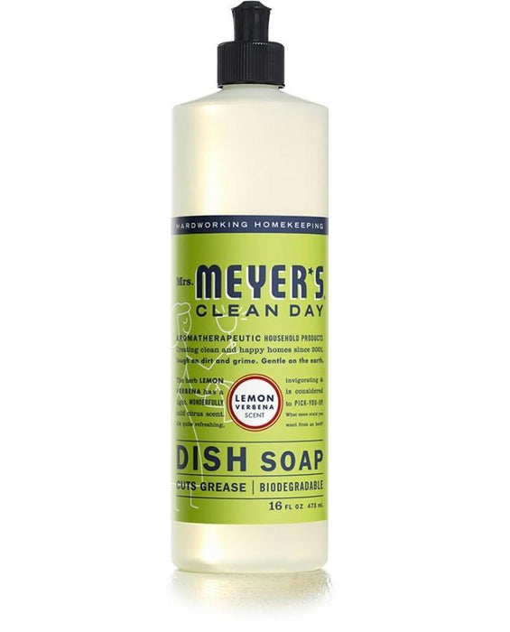 Mrs Meyers Clean Day: Liquid Dish Soap Lemon Verbena Scent, 16 Oz