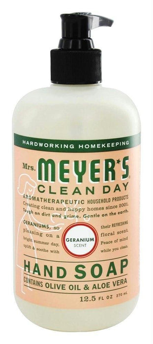 Mrs Meyers Clean Day: Liquid Hand Soap Geranium Scent, 12.5 Oz