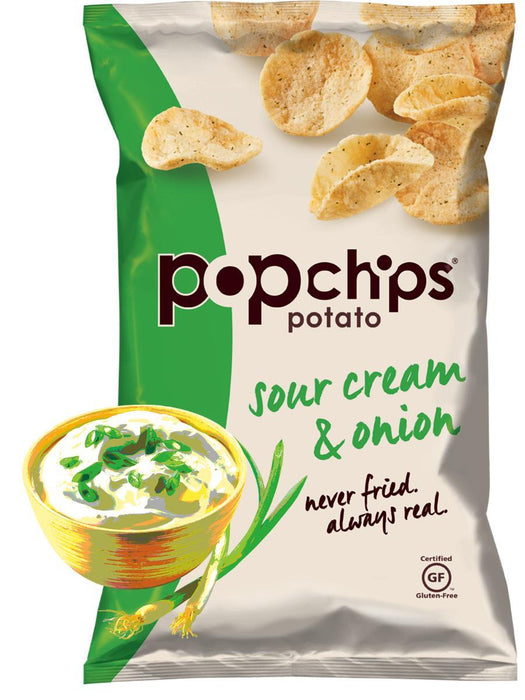 Popchips: Sour Cream & Onion Potato Chip, .8 Oz