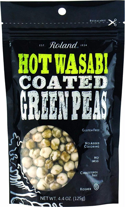 Roland: Coated Green Peas Hot Wasabi, 4.4 Oz