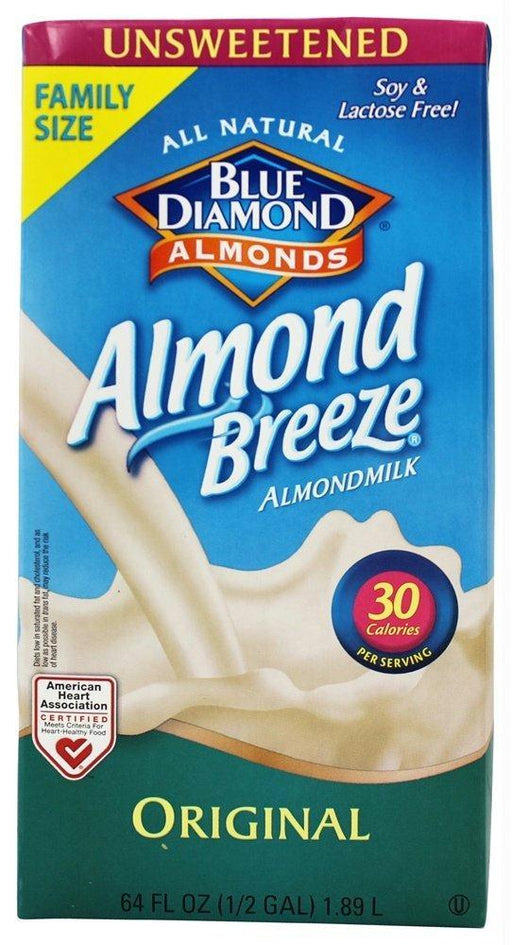 Blue Diamond: Almond Breeze Almond Milk Original Unsweetened, 64 Oz