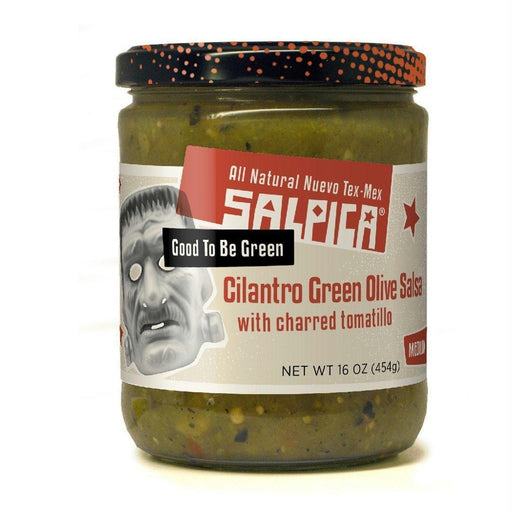 Salpica: Cilantro Green Olive Medium Salsa, 16 Oz