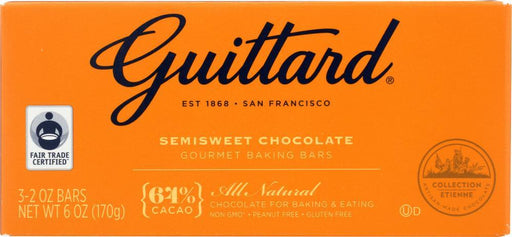 Guittard: Semisweet Chocolate Gourmet Baking Bars, 6 Oz