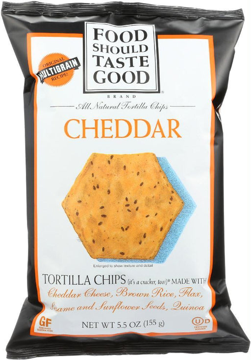 Food Should Taste Good: All Natural Tortilla Chips Cheddar, 5.5 Oz