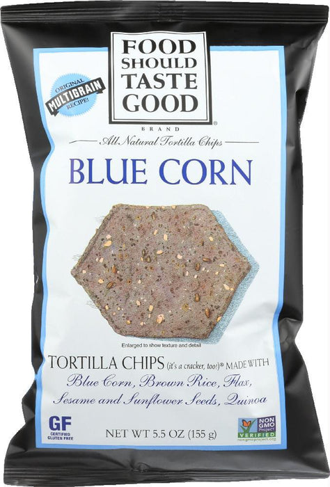 Food Should Taste Good: All Natural Blue Corn Tortilla Chips, 5.5 Oz