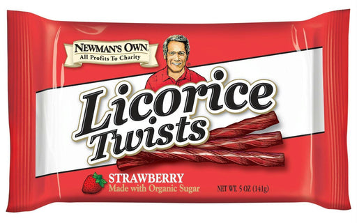 Newman's Own Organics: Licorice Twists Strawberry, 5 Oz