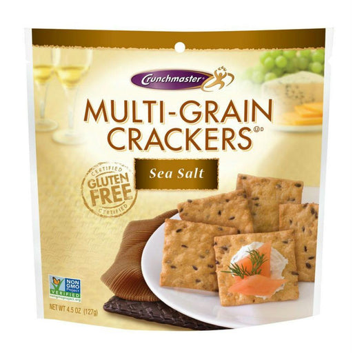 Crunchmaster: Multi-grain Crackers Gluten Free Sea Salt, 4.5 Oz