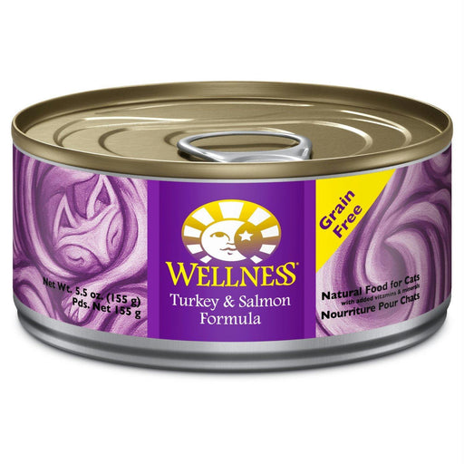 Wellness: Canned Cat Food Turkey And Salmon Formula, 5.5 Oz