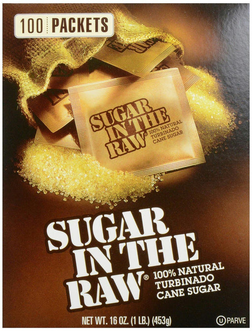 Sugar In The Raw: Natural Cane Sugar 100 Packets, 16 Oz