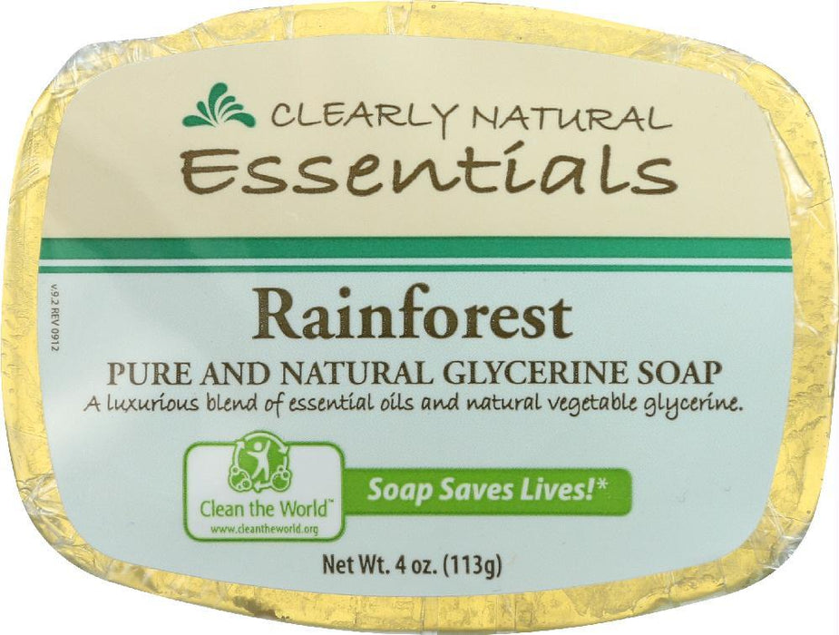 Clearly Natural: Rainforest Pure And Natural Glycerine Soap, 4 Oz