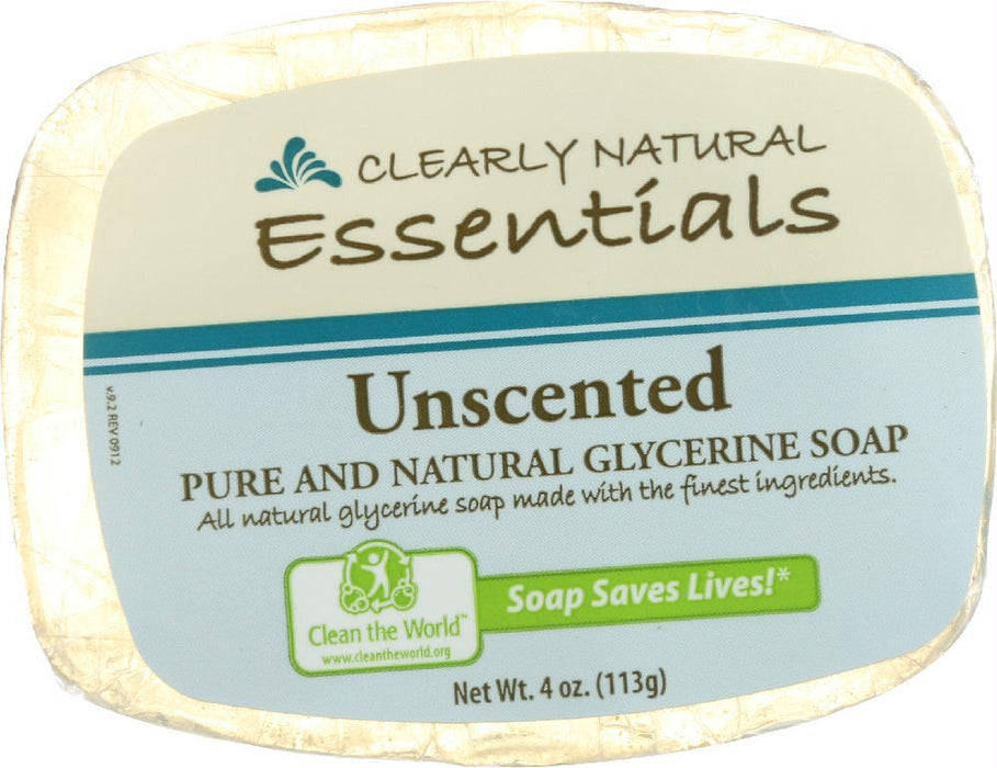 Clearly Natural: Unscented Pure And Natural Glycerine Soap, 4 Oz