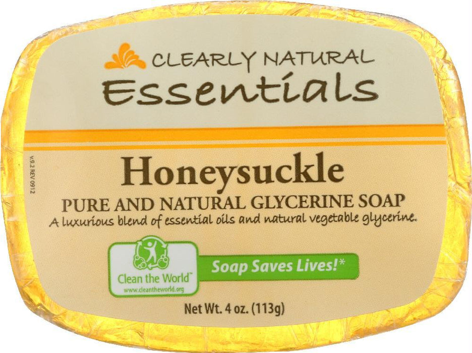 Clearly Natural: Honeysuckle Pure And Natural Glycerine Soap, 4 Oz