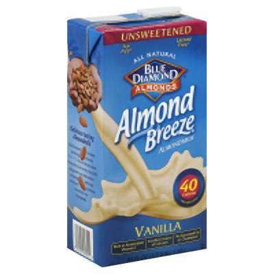 Blue Diamond: Almond Breeze Vanilla Unsweetened, 64 Oz