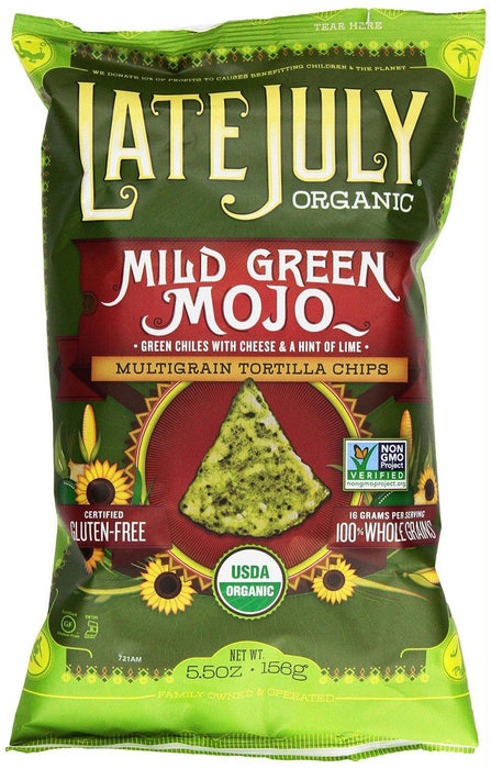 Late July: Snacks Organic Multigrain Snack Chips Mild Green Mojo, 5.5 Oz