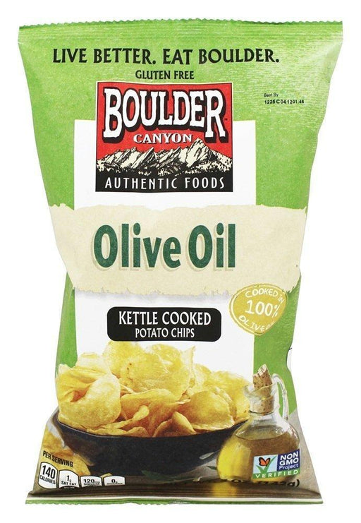 Boulder Canyon: Kettle Cooked Potato Chips Olive Oil, 5 Oz