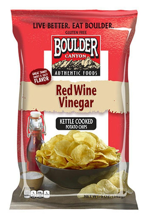 Boulder Canyon: Red Wine Vinegar Kettle Cooked Potato Chips, 5 Oz