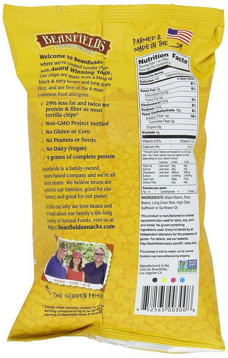 Beanfields: Bean & Rice Chips Unsalted, 6 Oz