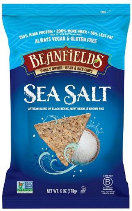 Beanfields: Bean & Rice Chips Sea Salt, 6 Oz