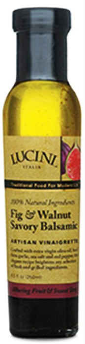 Lucini: Fig & Walnut Savory Balsamic Artisan Vinaigrette, 8.5 Oz