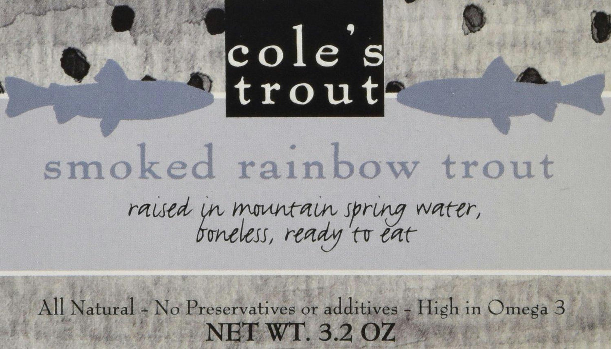 Cole's: Trout Smoked Rainbow Trout, 3.2 Oz