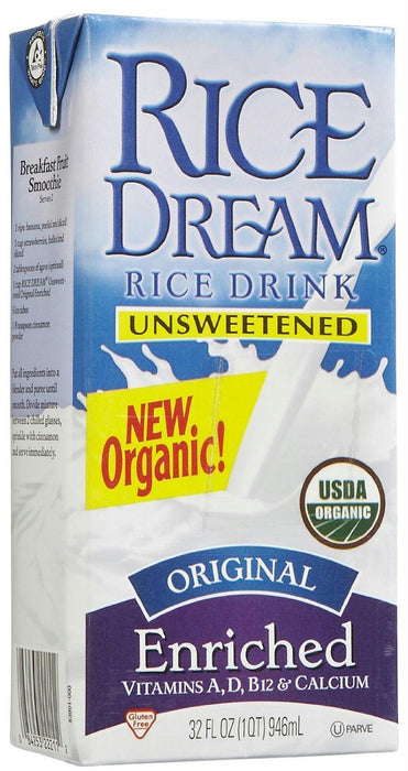 Dream: Rice Dream Organic Rice Drink Enriched Unsweetened Original, 32 Oz