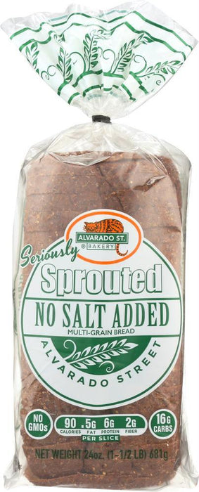 Alvarado Street Bakery: Bread Sprouted Multi-grain No Salt, 24 Oz