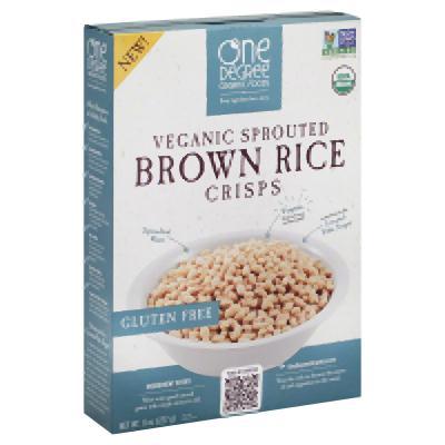 One Degree Organic Foods: Veganic Sprouted Brown Rice Crisps Cereal, 8 Oz