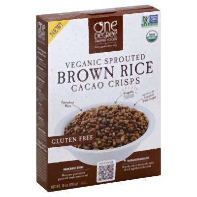 One Degree Organic Foods: Veganic Sprouted Brown Rice Cacao Crisps, 10 Oz