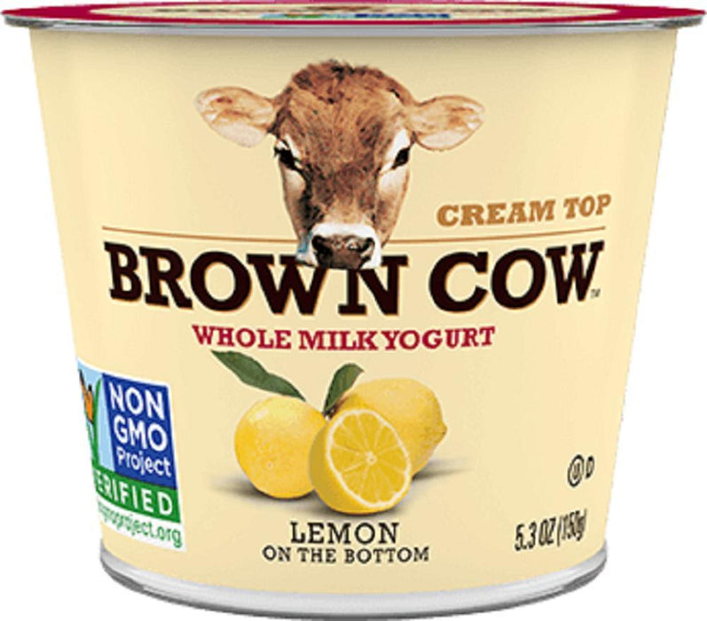 Brown Cow: Yogurt Lemon On The Bottom Cream Top, 5.3 Oz