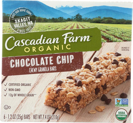 Cascadian Farm: Chocolate Chip Chewy Granola Bars, 7.4 Oz