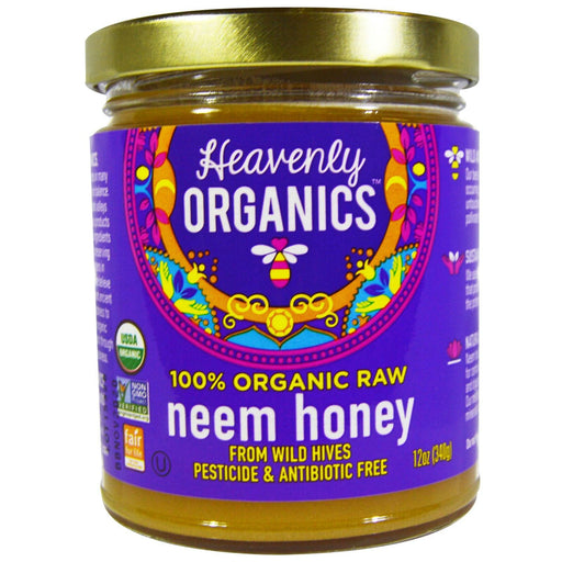 Heavenly Organics: Organic Wild Forest Raw Neem Honey, 12 Oz